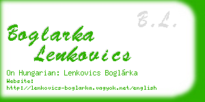 boglarka lenkovics business card
